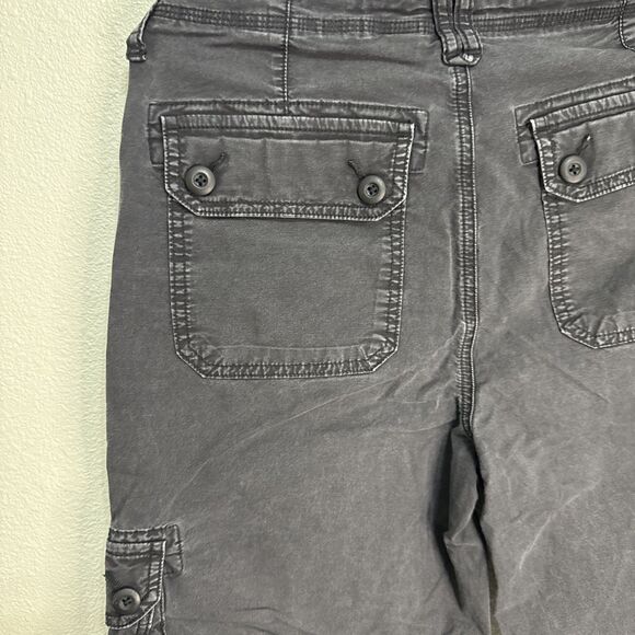 American Eagle Cargo Pants Size 6 Regular Dark Gray Utility Pockets Jogger Style - Picture 5 of 7